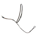 Black and brown EcoRider Elasticated Martingale featuring a black leather neck loop and brown elastic running martingale forks.