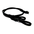 EcoRider Classic 1/4" Lace Leather Reins with a fine plain profile and secure hook stud billets, ideal for pony and junior riders.