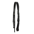 EcoRider Classic Leather Headpiece separate set featuring 3/4" buckled cheeks, a plain flat browband, and split poll straps.