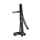 Black EcoRider Classic Show Leather bridle on a white background