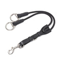 Black EcoRider Elasticated Martingale Attachment featuring a supple leather strap, elasticated loops, and stainless steel rings.
