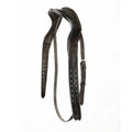 Black EcoRider Perfect Fit anatomic leather headpiece separate with plush comfort padding and adjustable split cheek straps.
