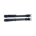 Black EcoRider Perfect Fit leather cheekpieces separate pair with adjustable buckle fittings and hook stud closures.