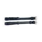 Black EcoRider Perfect Fit leather cheekpieces separate pair with adjustable buckle fittings and hook stud closures.