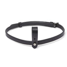 EcoRider vegetable-tanned leather Perfect Fit flash attachment strap with a stainless steel buckle, designed as a removable replacement part to easily convert an anatomical cavesson noseband into a flash noseband.