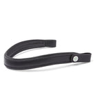 EcoRider Perfect Fit Freedom Comfort Browband in premium vegetable-tanned leather, featuring a curved, padded anatomical design with the signature green 'e-clasp' to relieve pressure around the horse's ears.
