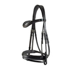 Black EcoRider SeamFree Anatomic Leather Bridle featuring a padded headpiece, curved browband, and padded noseband with removable flash.