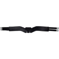Black EcoRider SeamFree Anatomic Dressage Girth featuring a wide contoured sternum plate, central D-rings, and roller buckles.