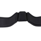 Close-up of the padded three-panel segmented design on the underside of the Black EcoRider SeamFree Anatomic Dressage Girth.