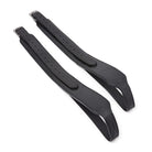 Black EcoRider Balance Stirrup Leathers, size 54, featuring a wide-body flat leather design and secure silver buckles.