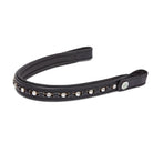 Black EcoRider Perfect Fit Nouveau Browband separate with alternating black and white crystal inlay and quick-release poppers.