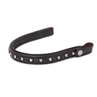 Brown EcoRider Perfect Fit Nouveau Browband separate with alternating black and white crystal inlay and quick-release poppers.