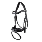 Black EcoRider SeamFree Anatomic Leather Bridle featuring a padded headpiece, curved browband, and padded noseband with a removable flash.