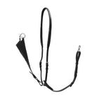Black EcoRider Ultra Comfort Multi-Purpose Martingale in bib configuration, featuring a padded neck strap and a solid leather bib attachment.
