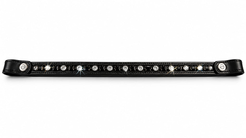 EcoRider Perfect Fit Nouveau Black & White Crystal Browband